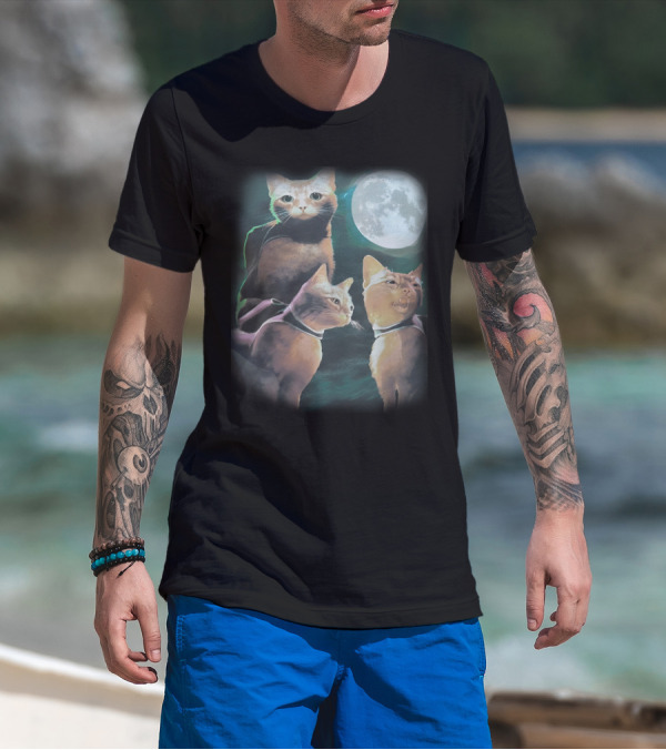 Annapurna Interactive Three Cats Under The Moon T-Shirt