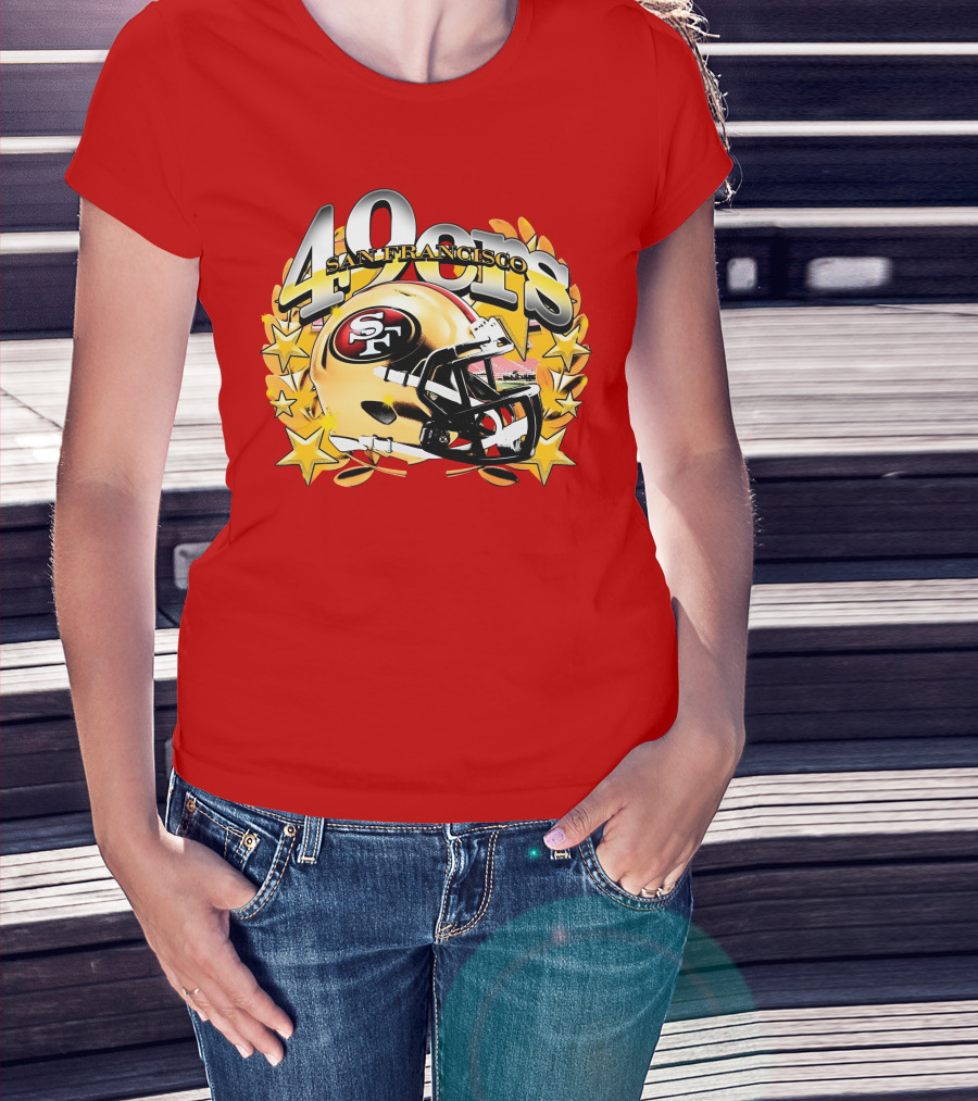 49Ers San Francisco Football Helmet Stars T-Shirt