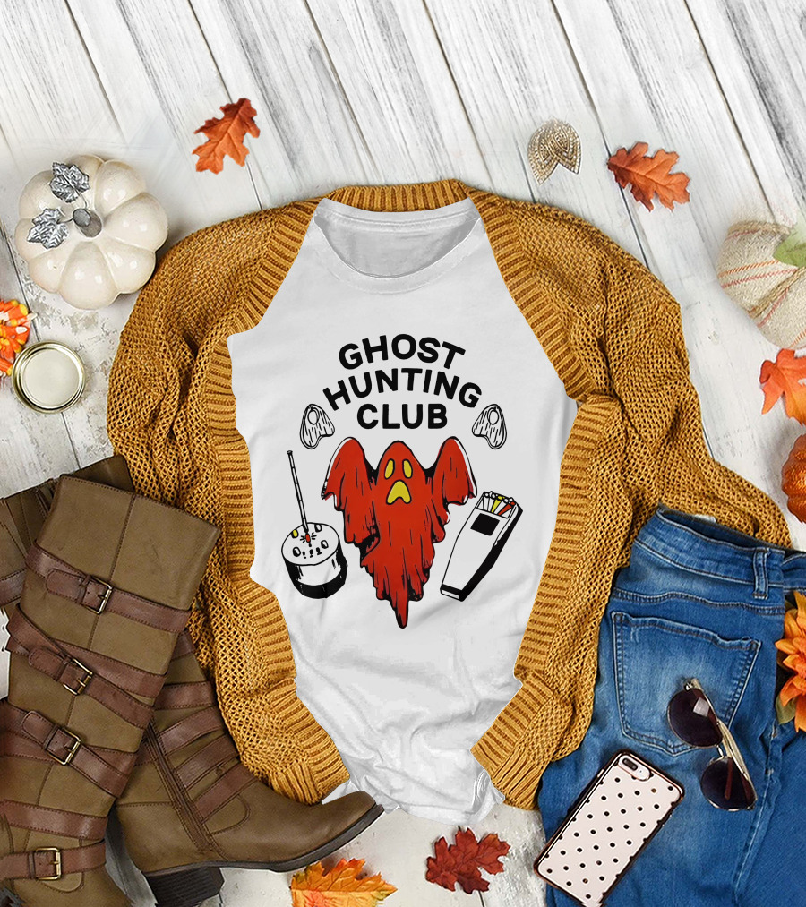 Exploring With Josh Ghost Hunting Club Paranormal Equipment Ghostly Adventure T-Shirt