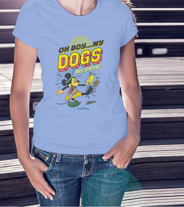 RunDisney Expo Oh Boy My Dogs Are Barkin Rundisney Mickey Mouse T-Shirt