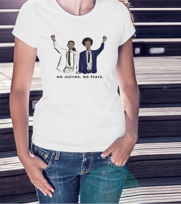 No Justins No Peace Raising Fists T-Shirt