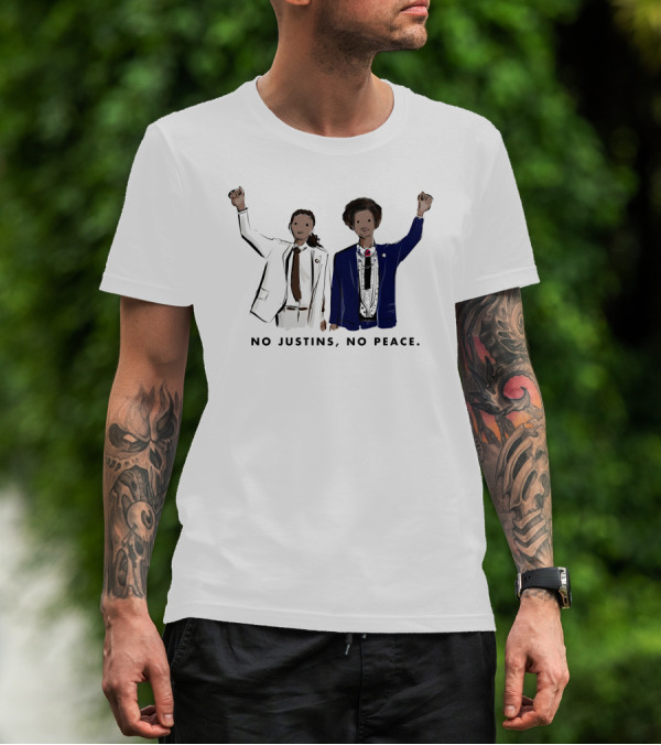 No Justins No Peace Raising Fists T-Shirt