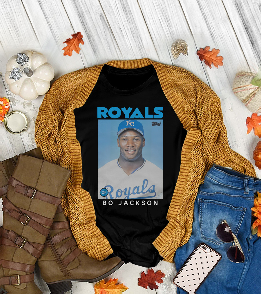 Royals OF Bo Jackson Topps Card T-Shirt
