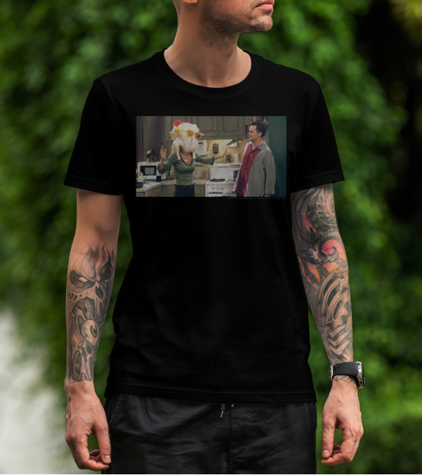 Friends Thanksgiving Monica Turkey Head Scene T-Shirt