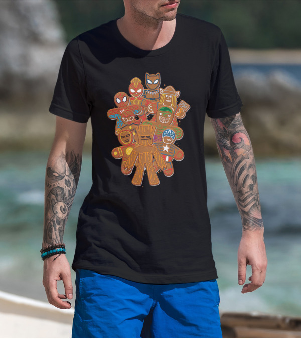 Marvel Avengers Gingerbread Cookies Heroes Collection T-Shirt