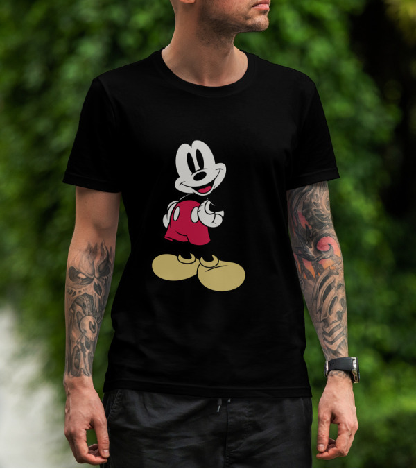 Disney Classic Mickey Mouse Vintage Character Image T-Shirt