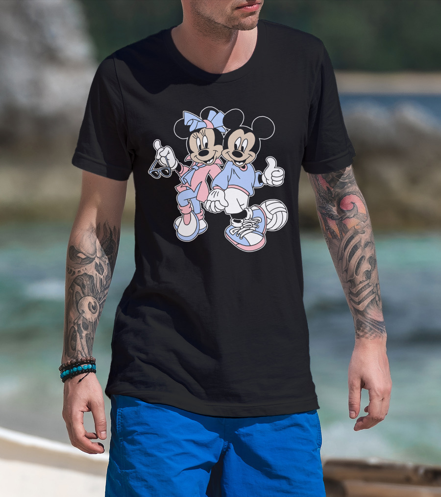 Disney Mickey And Minnie Volleyball Sports Duo T-Shirt