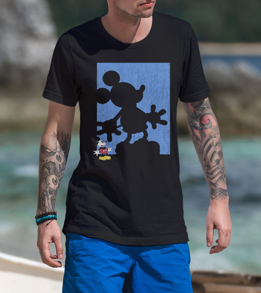 Disney Mickey Mouse Shadow Classic Iconic Pose T-Shirt
