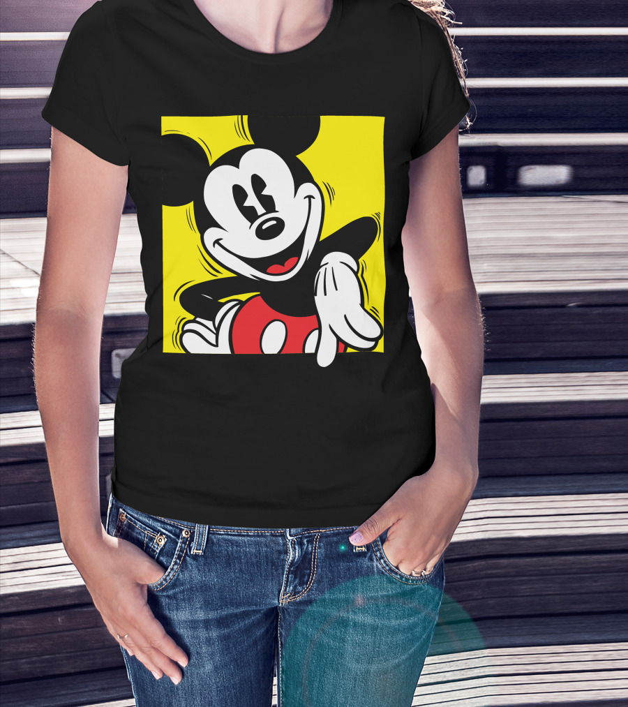 Mickey Mouse Vintage Yellow Frame Disney T-Shirt