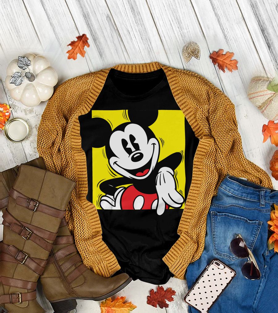 Mickey Mouse Vintage Yellow Frame Disney T-Shirt
