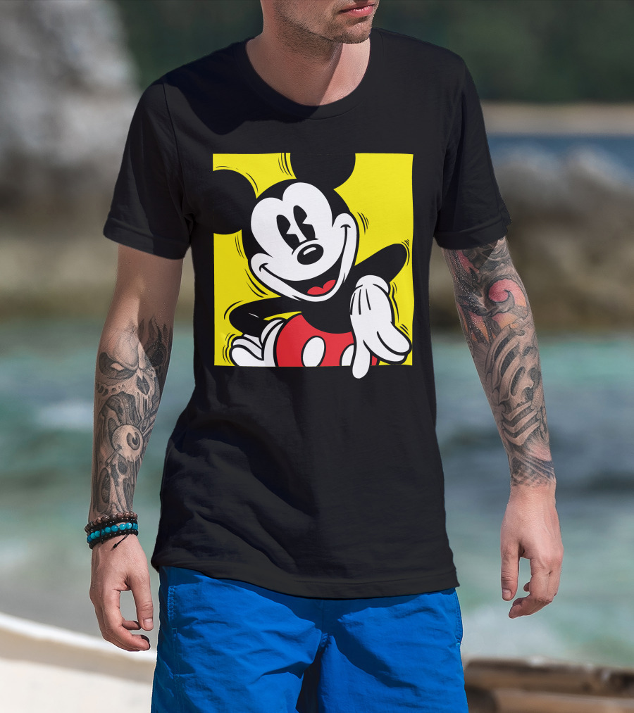 Mickey Mouse Vintage Yellow Frame Disney T-Shirt