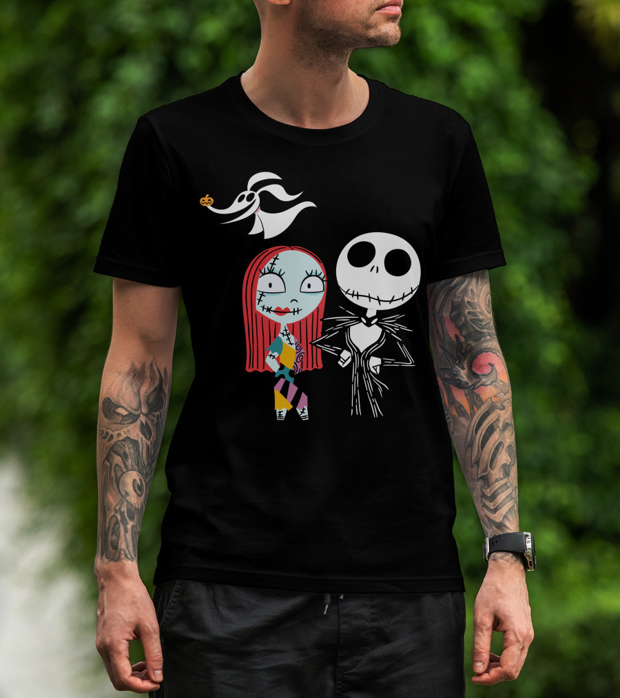 Disney Nightmare Before Xmas Jack Sally Zero T-Shirt