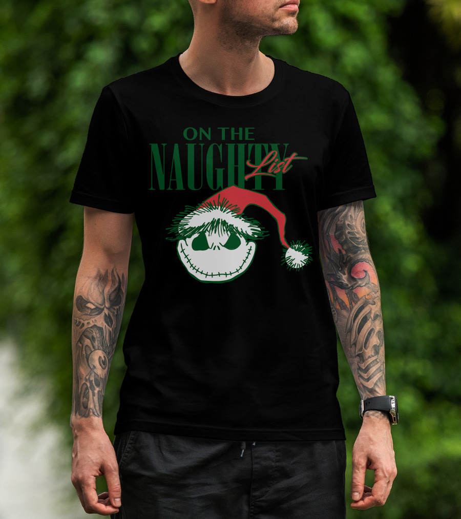 Nightmare Before Christmas On The Naughty List T-Shirt