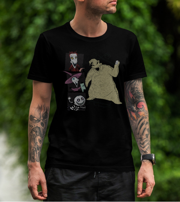 Disney Nightmare Before Xmas Oogie Boogie Characters Group T-Shirt