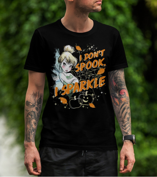I Don't Spook I Sparkle Disney Peter Pan Tinkerbell Halloween T-Shirt