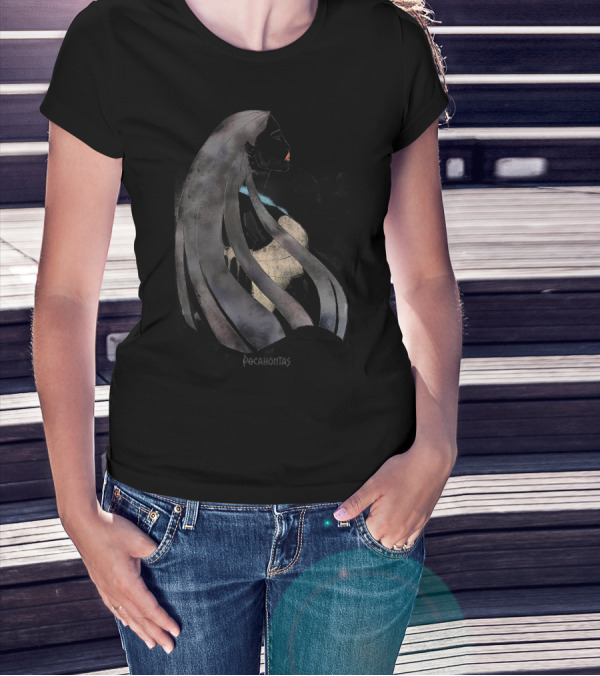 Pocahontas Disney Profile Drawing T-Shirt
