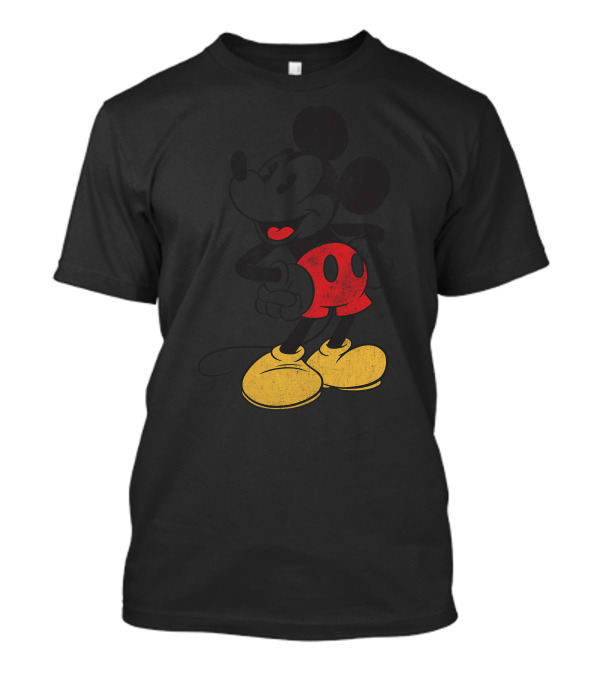 Mickey Mouse Classic Yellow Shoes Red Shorts Sassy Stance Disney T-Shirt