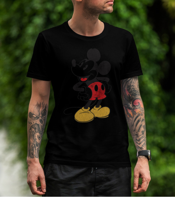Mickey Mouse Classic Yellow Shoes Red Shorts Sassy Stance Disney T-Shirt