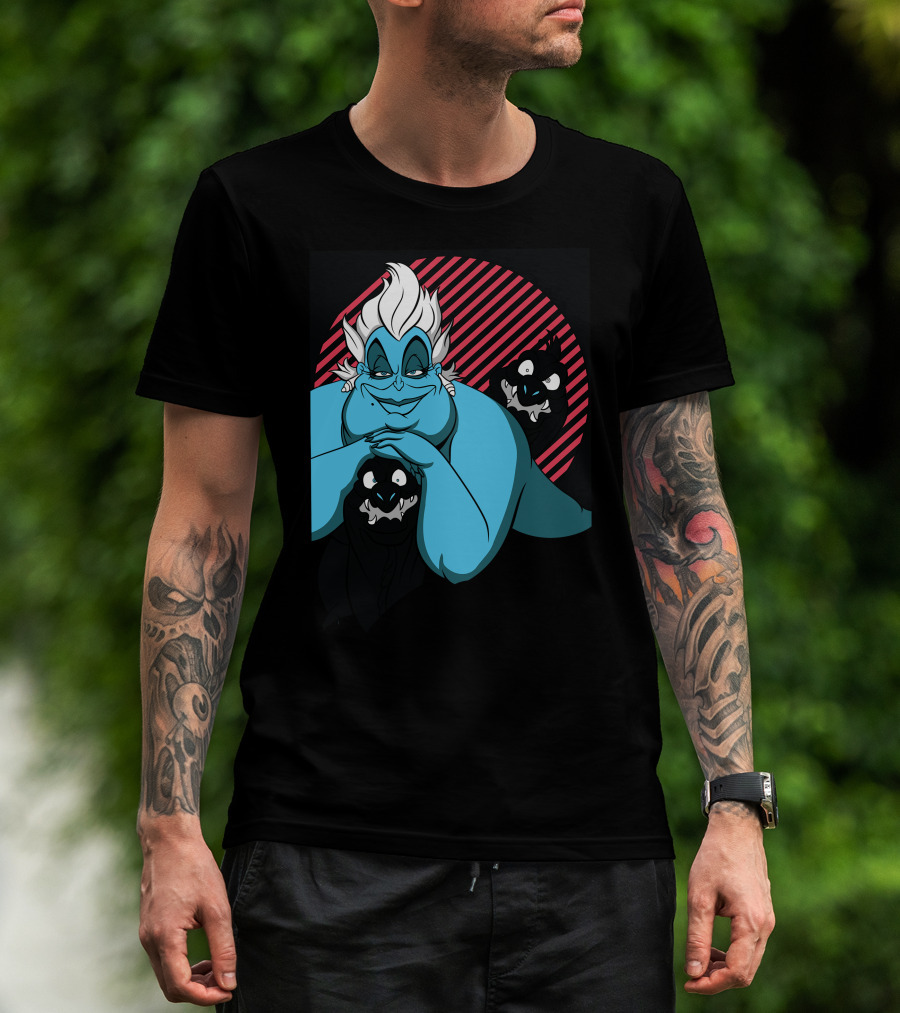 Disney Ursula Evil Laugh With Flotsam And Jetsam Classic Villain T-Shirt