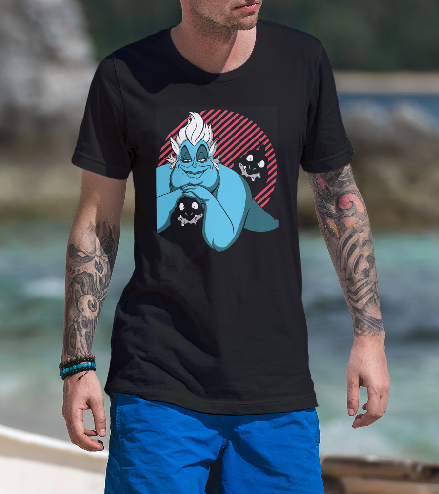 Disney Ursula Evil Laugh With Flotsam And Jetsam Classic Villain T-Shirt