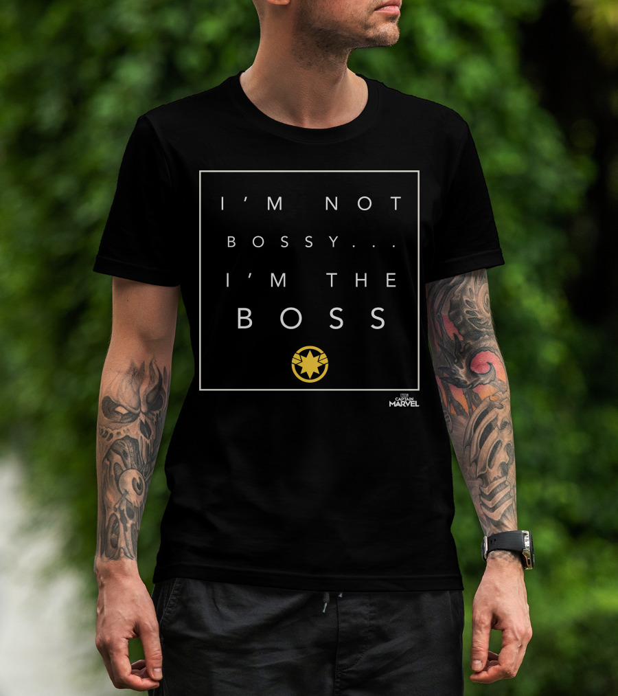 I'm Not Bossy I'm The Boss Captain Marvel Star T-Shirt