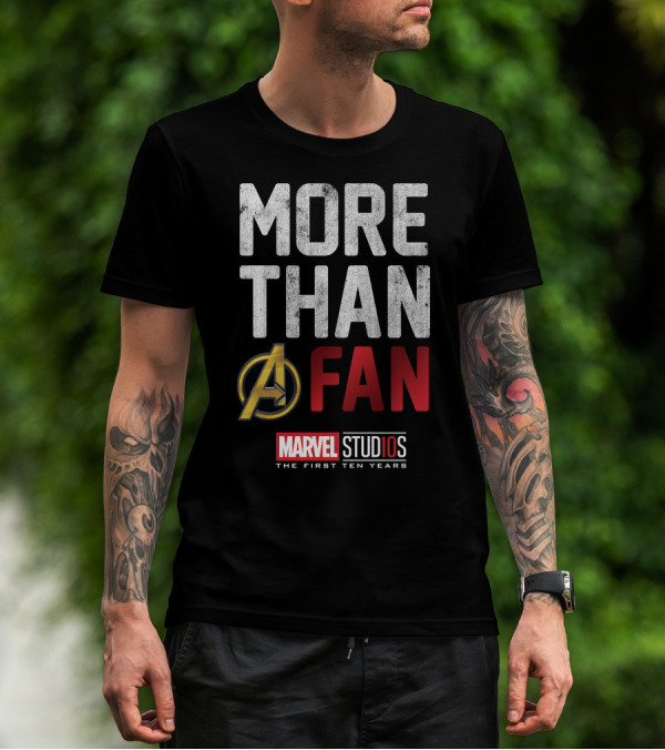 Marvel Studios Avengers More Than A Fan The First Ten Years T-Shirt