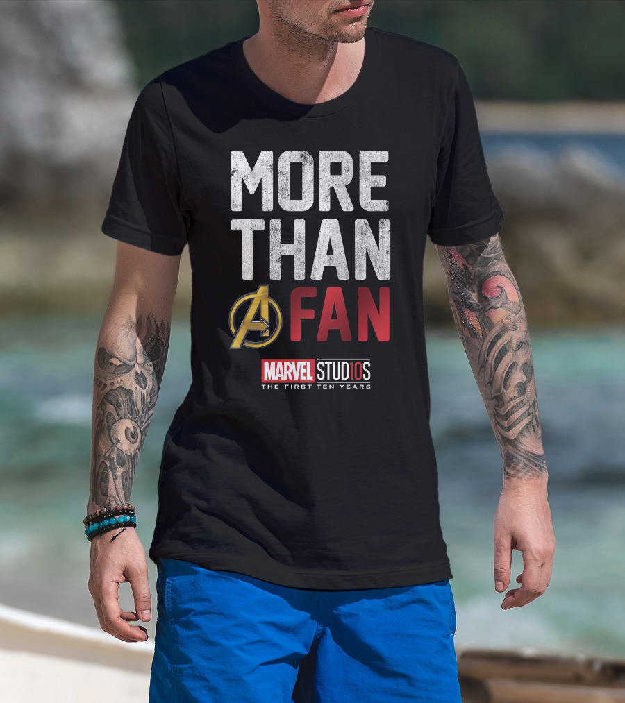 Marvel Studios Avengers More Than A Fan The First Ten Years T-Shirt