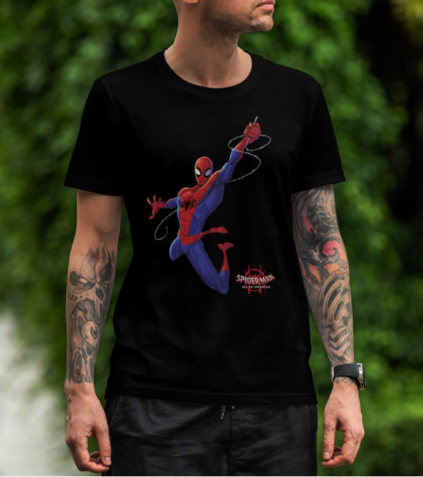 Spider-Man Into The Spider-Verse Classic Swing Action Marvel T-Shirt