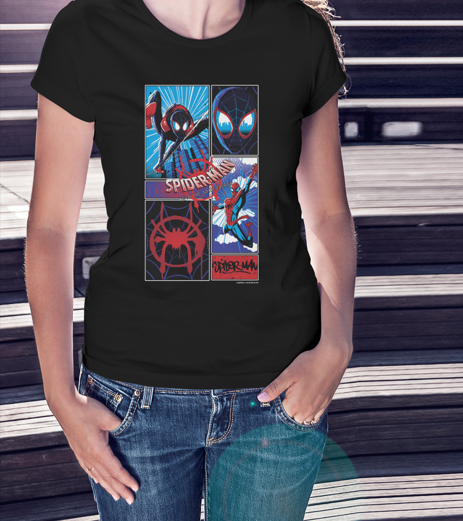 Marvel Spider-Man Spiderverse Miles Morales And Peter Parker T-Shirt