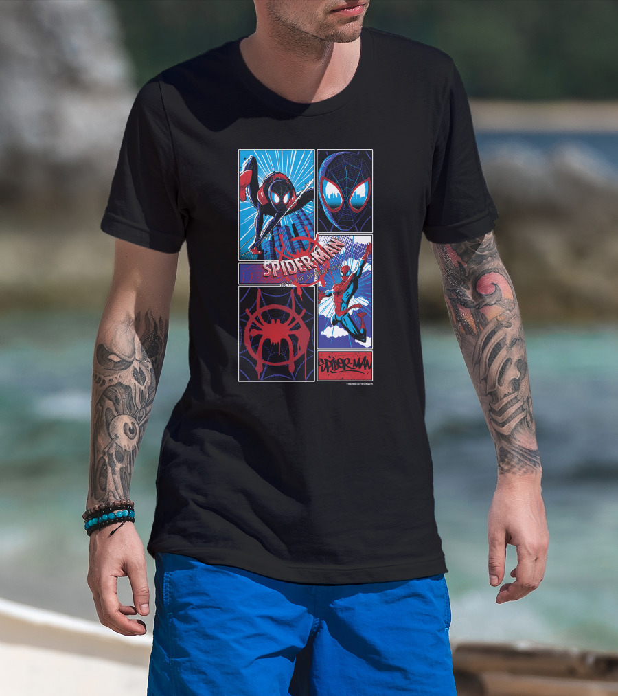 Marvel Spider-Man Spiderverse Miles Morales And Peter Parker T-Shirt
