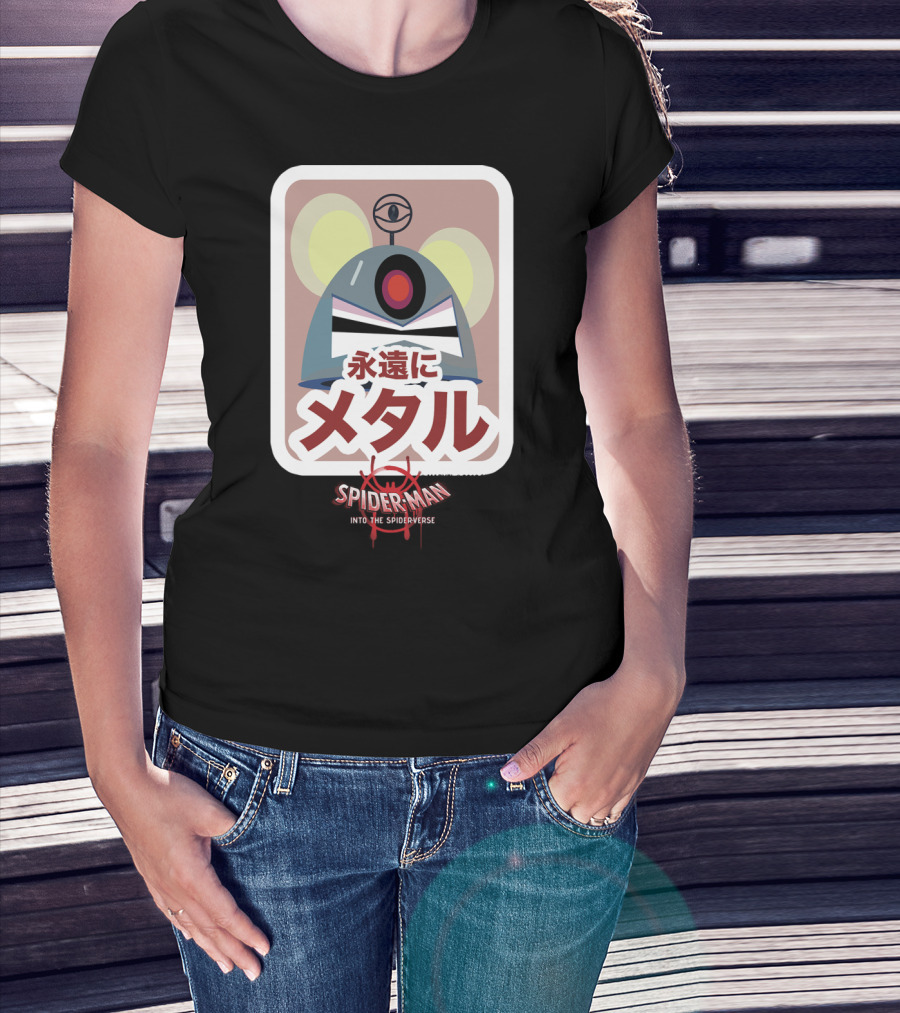 Spider-Man Into The Spiderverse Robot Mouse Metal T-Shirt