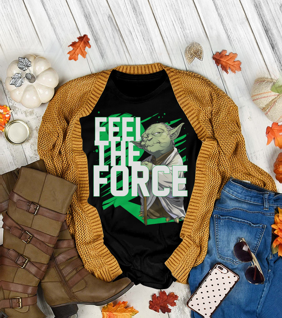 Star Wars Feel The Force Yoda Jedi Master T-Shirt