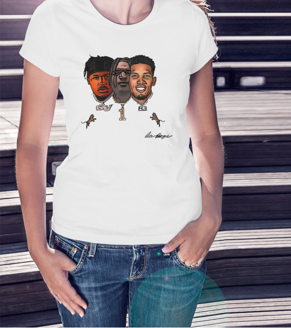 Ja'Marr Chase GV Tiger Trio Football T-Shirt
