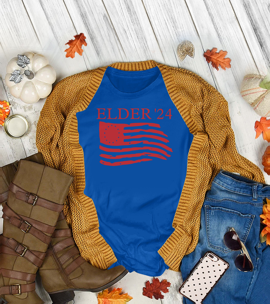 Elder 24 We're Got A Country To Save Larry Elder American Flag T-Shirt