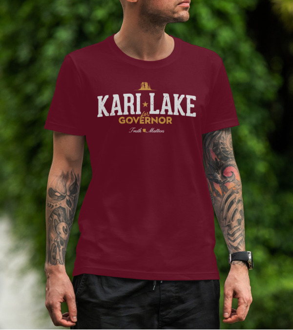 Kari Lake For Governor Gold Star Monument T-Shirt
