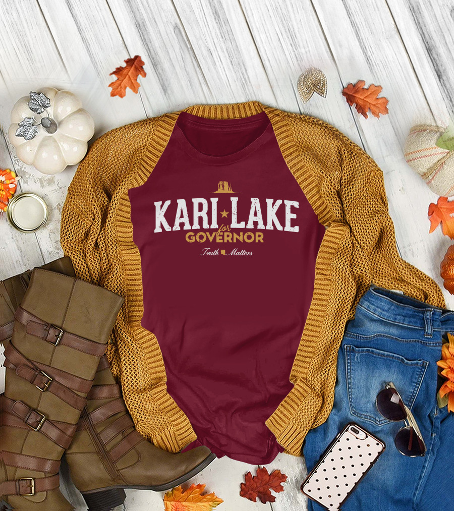 Kari Lake for Governor Gold Star Monument T-Shirt