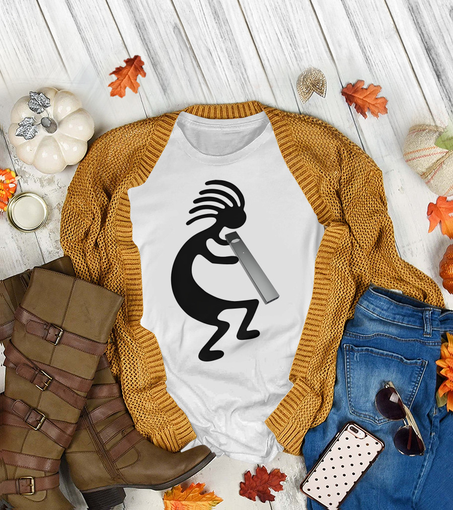 Kokopelli Vaping Man with Modern Device T-Shirt