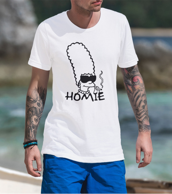 Marge Simpson Homie Smoking T-Shirt