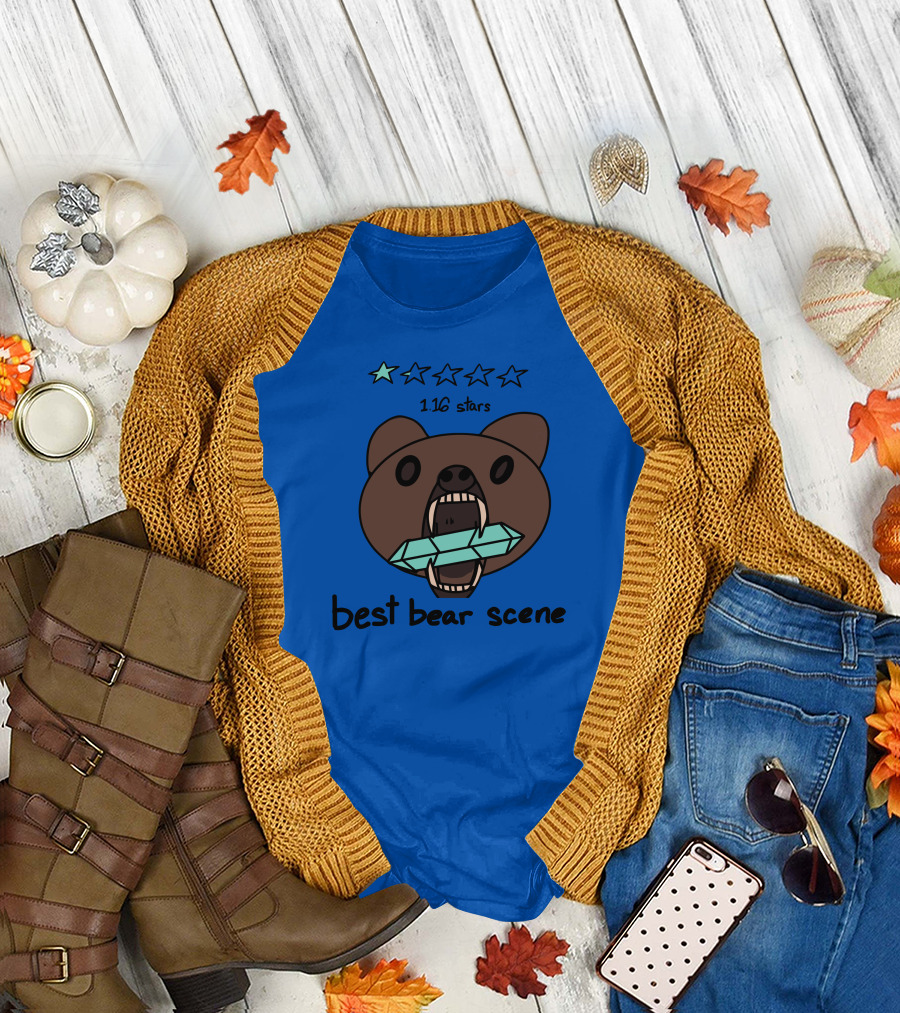 1.16 Stars Best Bear Scene Crystal Bonfire Merch T-Shirt