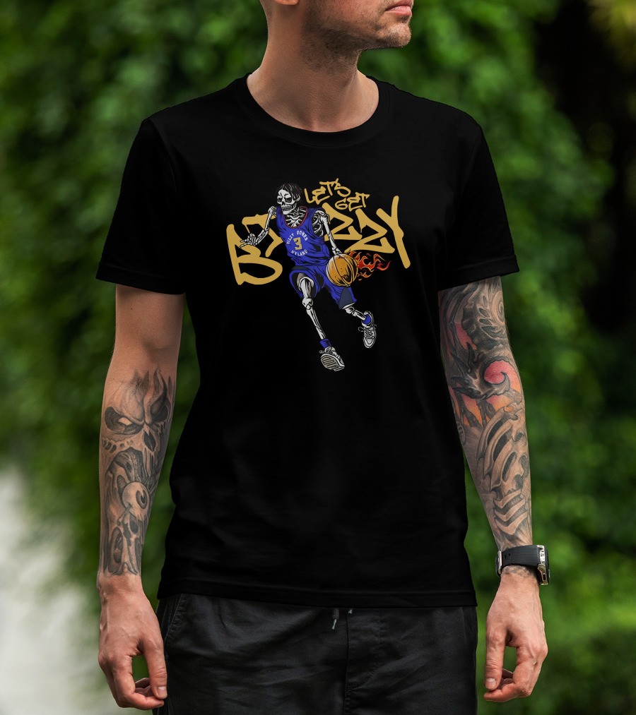 Bizzy Bones Merch Let's Get Bizzy Skeleton Basketball Mike Singer Brendan Vogt T-Shirt