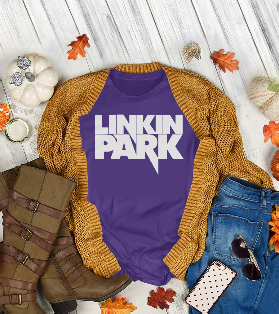 Linkin Park Logo Purple Background T-Shirt