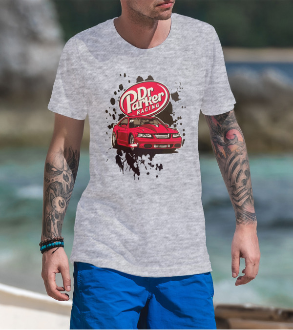 Dr Parker Racing Cleetus McFarland Merch Red Car T-Shirt