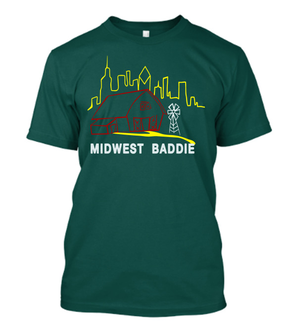 Midwest Baddie Caucasian James Merch Skyline Barn Windmill T-Shirt