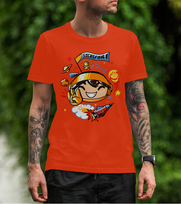 Socksfor1 Chibi Astronaut Space Adventure Merch T-Shirt