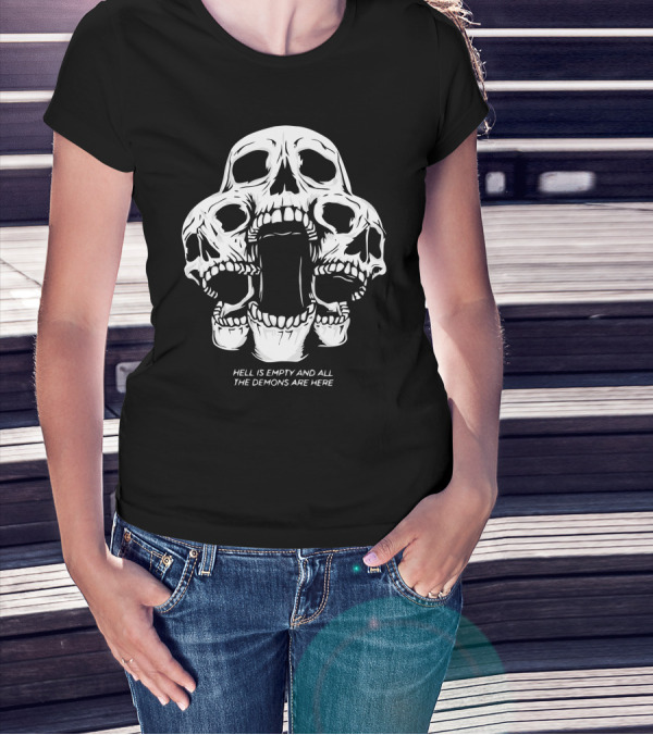 Kai Wachi Merch Skull Team Hell Is Empty And All The Demons Are Here T-Shirt