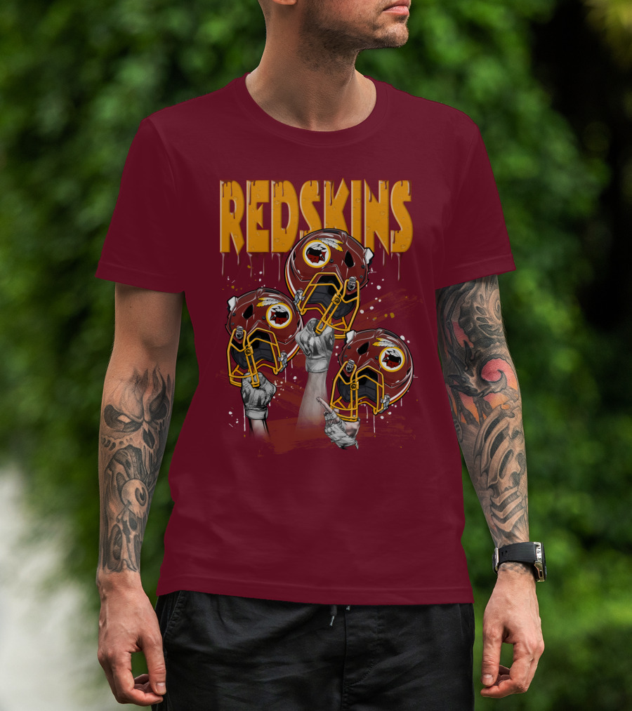 Redskins Helmets And Raised Fists T-Shirt