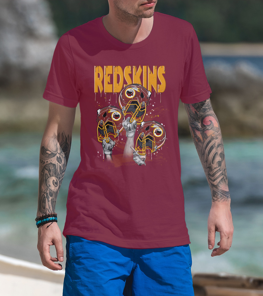 Redskins Helmets And Raised Fists T-Shirt
