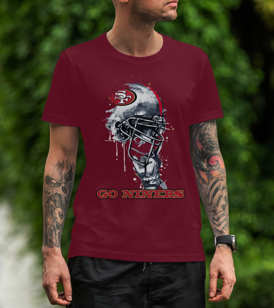 Go Niners Sf49ers Helmet T-Shirt