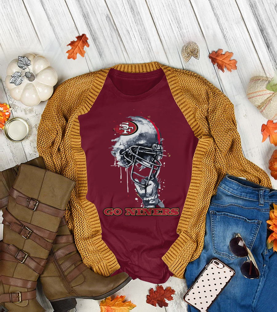 Go Niners Sf49ers Helmet T-Shirt