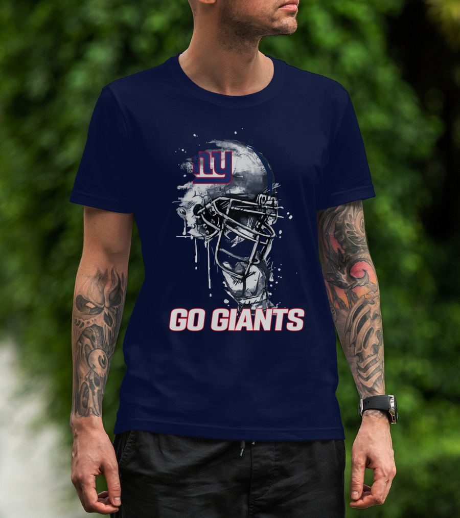 Ny Giants Football Helmet Go Giants T-Shirt